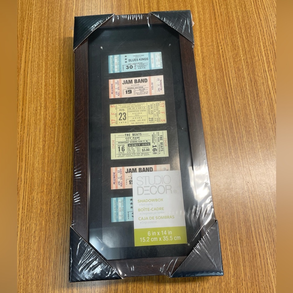 Studio Decor Shadow Box with Ticket Display